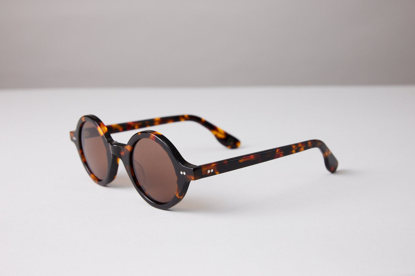 NEW YORK EYERISH, Greystones. Dark Tortoise Shell Frame with Amber Lenses