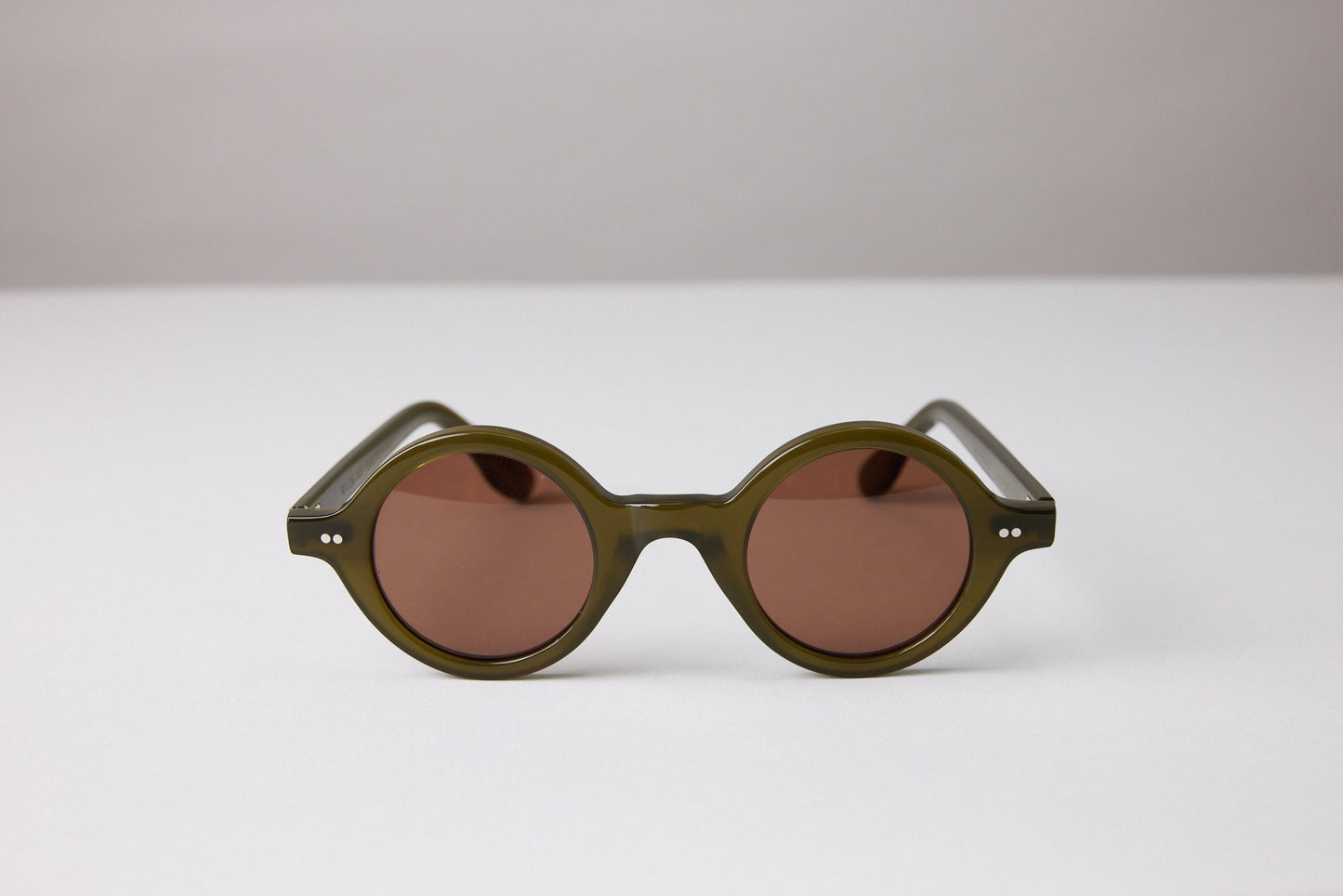 NEW YORK EYERISH, Greystones. Green Frame with Amber Lenses