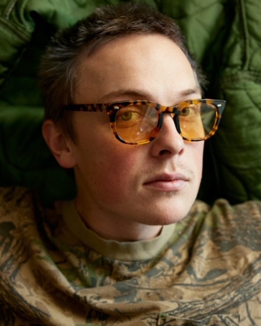 NEW YORK EYERISH, Dingle. Light Tortoise Shell Frame with Yellow Lenses