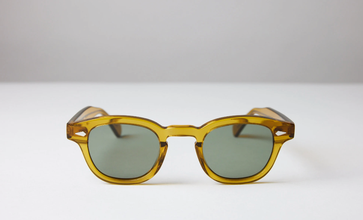 Small - NEW YORK EYERISH Causeway. Caramel Frame andG24 Green Lenses