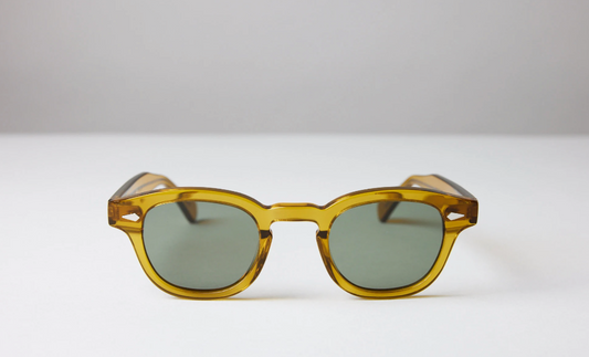 Small - NEW YORK EYERISH Causeway. Caramel Frame andG24 Green Lenses