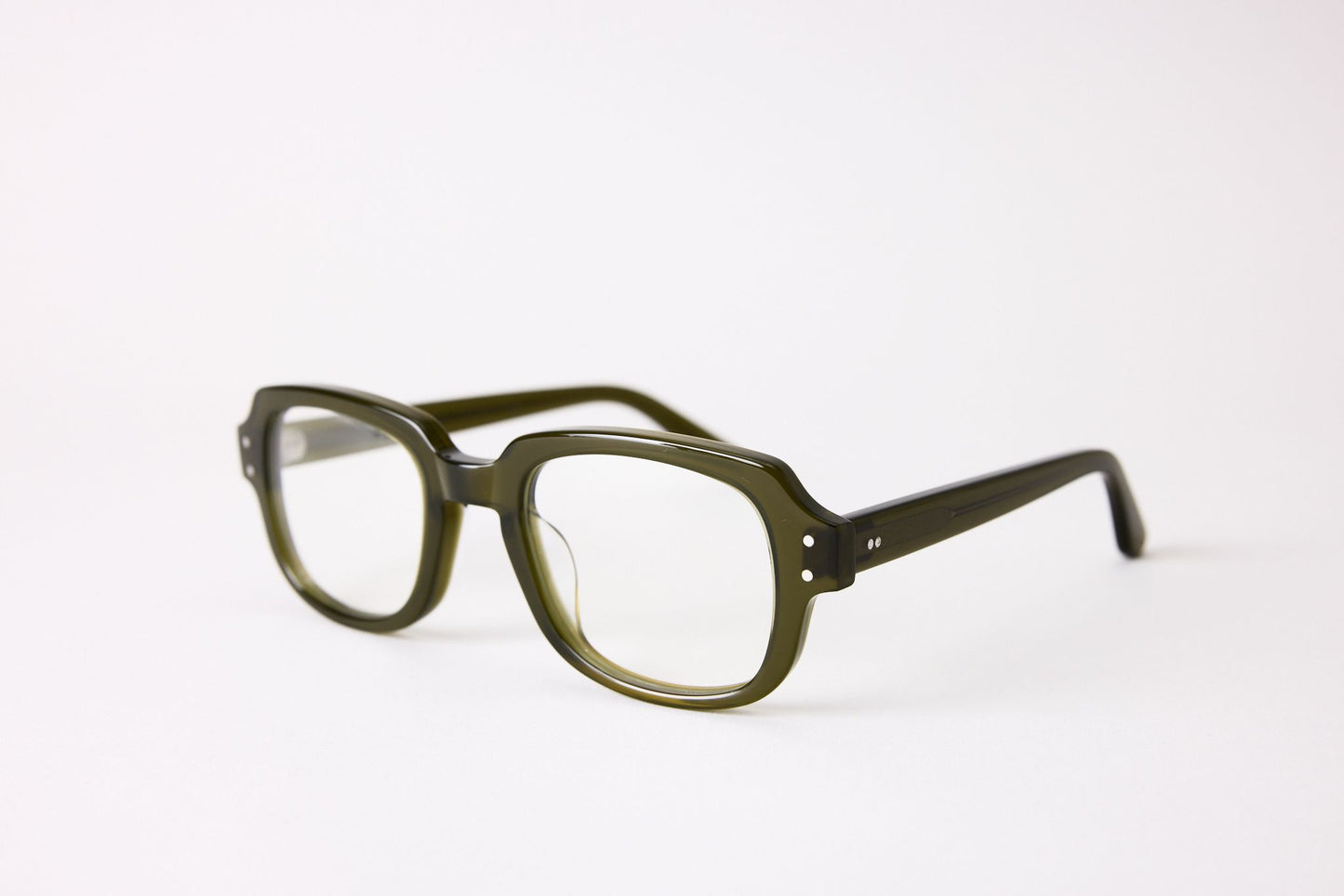 Small - New York Eye_rish, "The Downings." Rx Prescription Lenses with Olive Green Frames