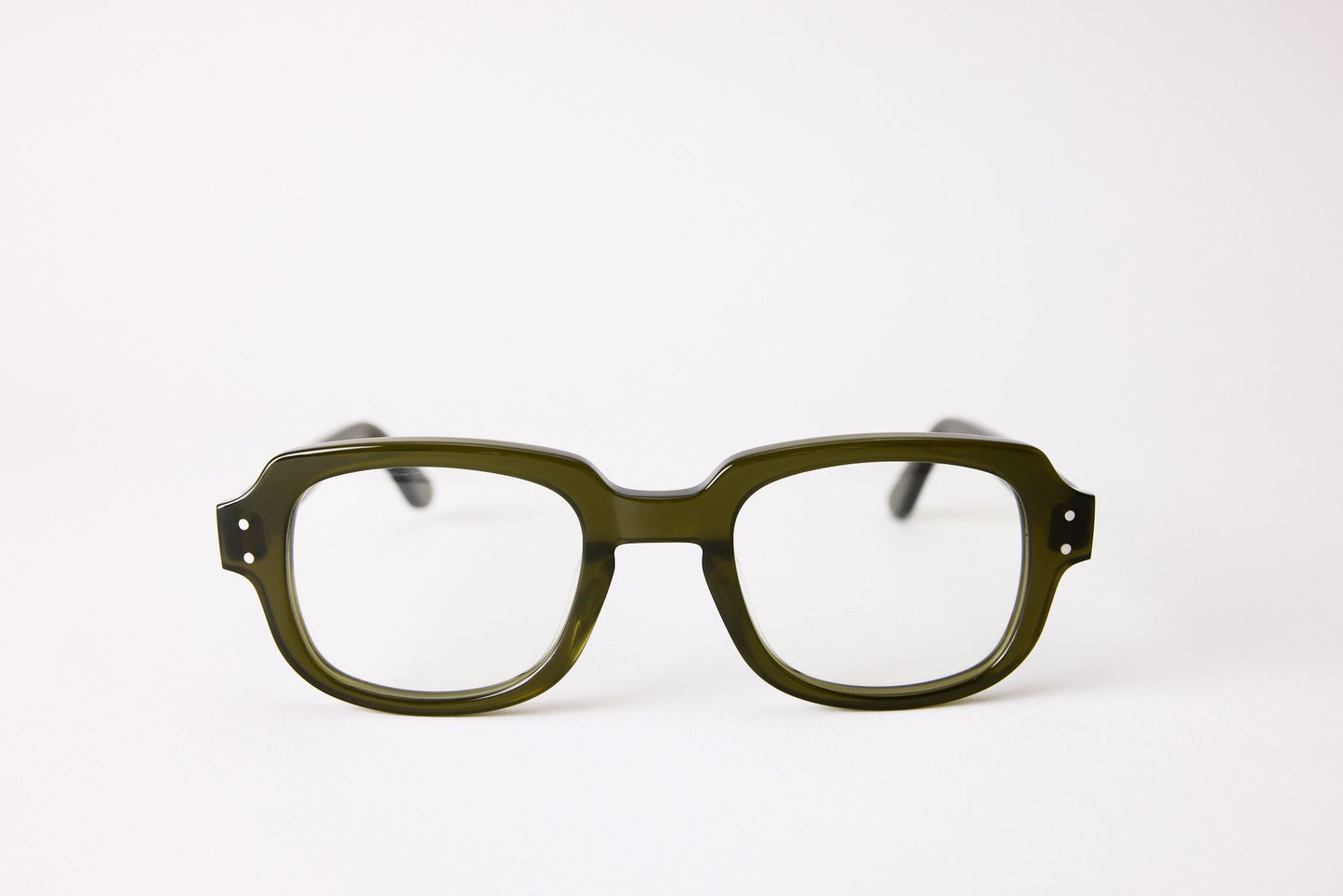 Small - New York Eye_rish, "The Downings." Rx Prescription Lenses with Olive Green Frames