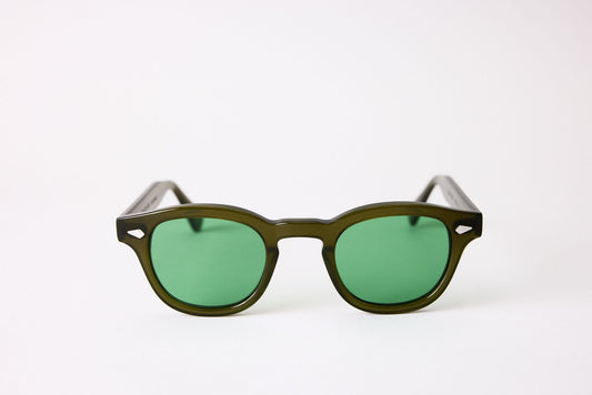 Small - New York Eye_rish, Causeway. Green Frame with Racing Green Lenses