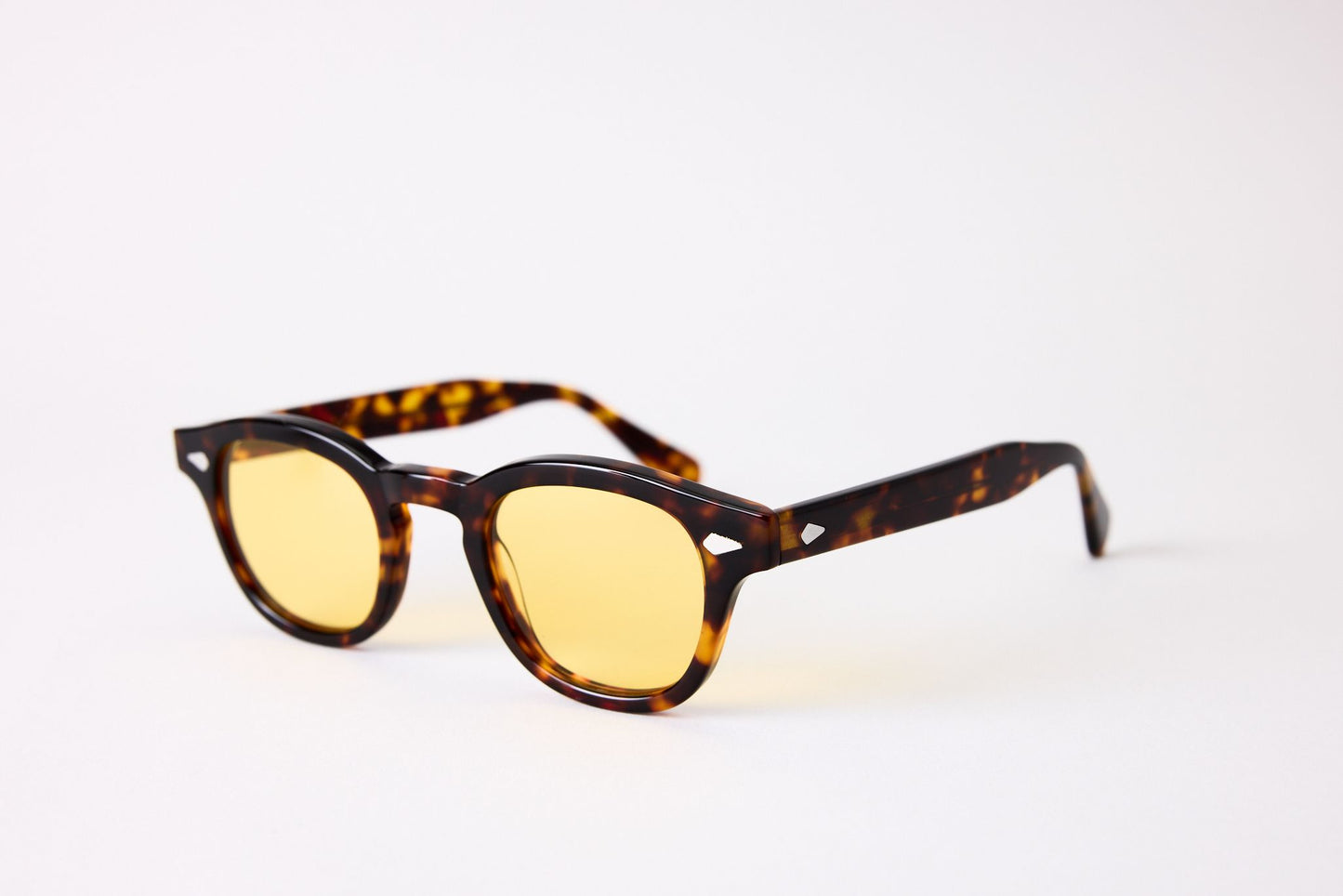 Small - New York Eye_rish, Causeway. Dark Tortoise Frame with Yellow Lenses