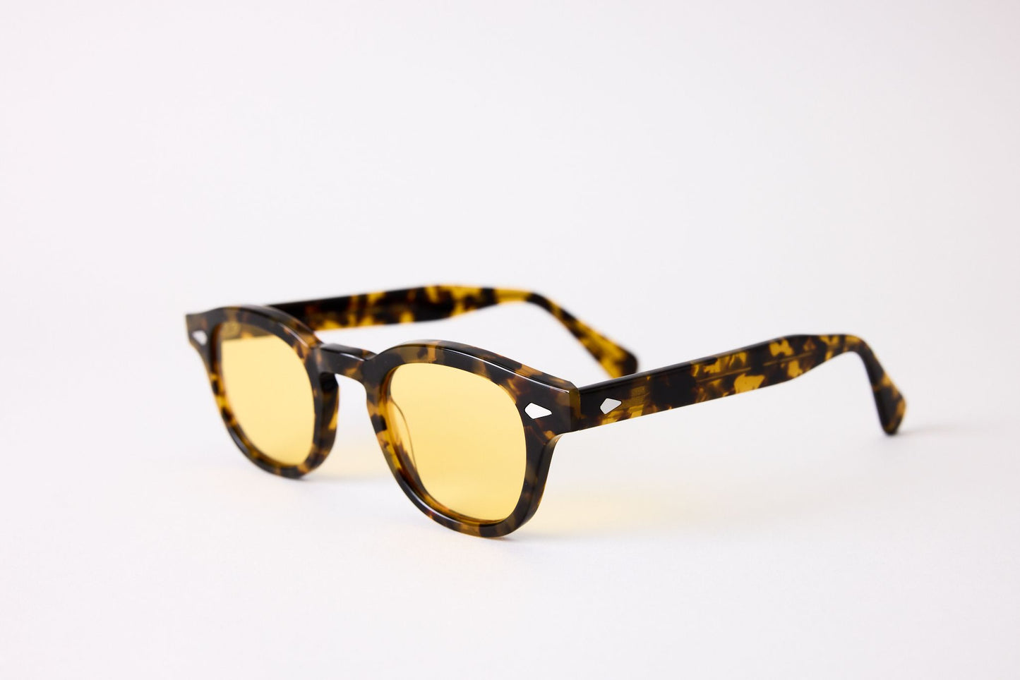 Small - New York Eye_rish, Causeway. Light Tortoise Frame with Yellow Lenses