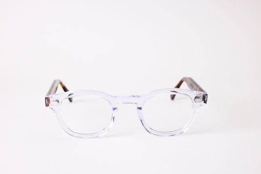 Small - New York Eye_rish, Causeway. Rx Prescription Lenses with Clear Frames and Dark Tortoise Temples