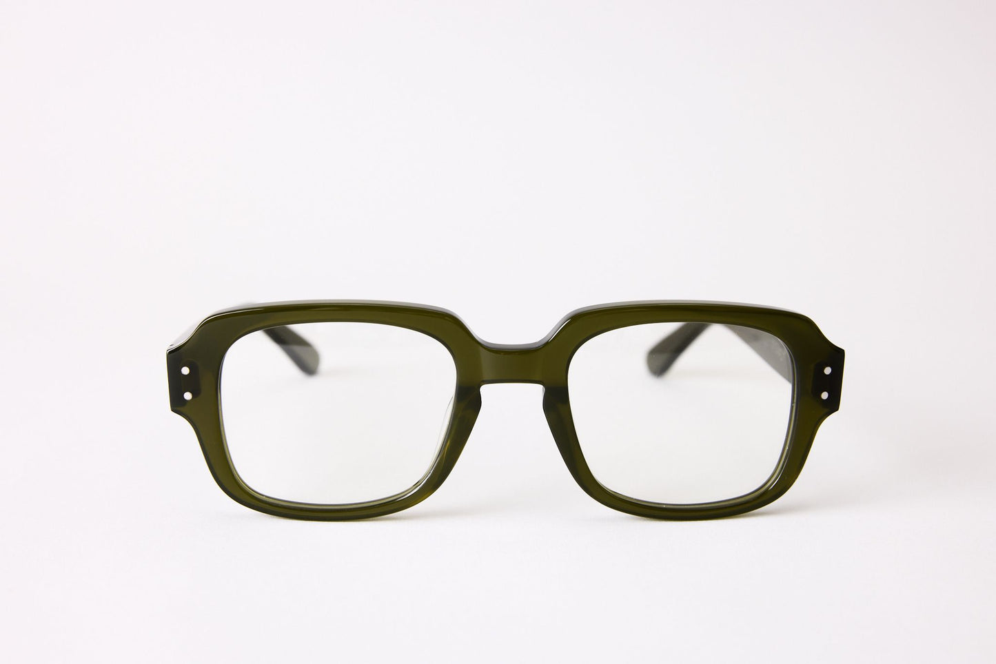 Large - New York Eye_rish, "The Downings." Rx Prescription Lenses with Olive Green Frames