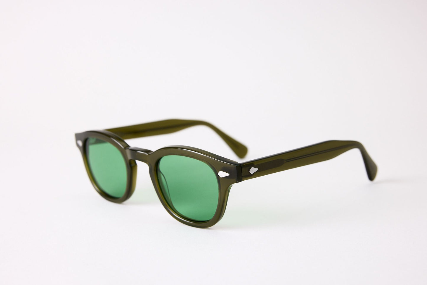 Small - New York Eye_rish, Causeway. Green Frame with Racing Green Lenses