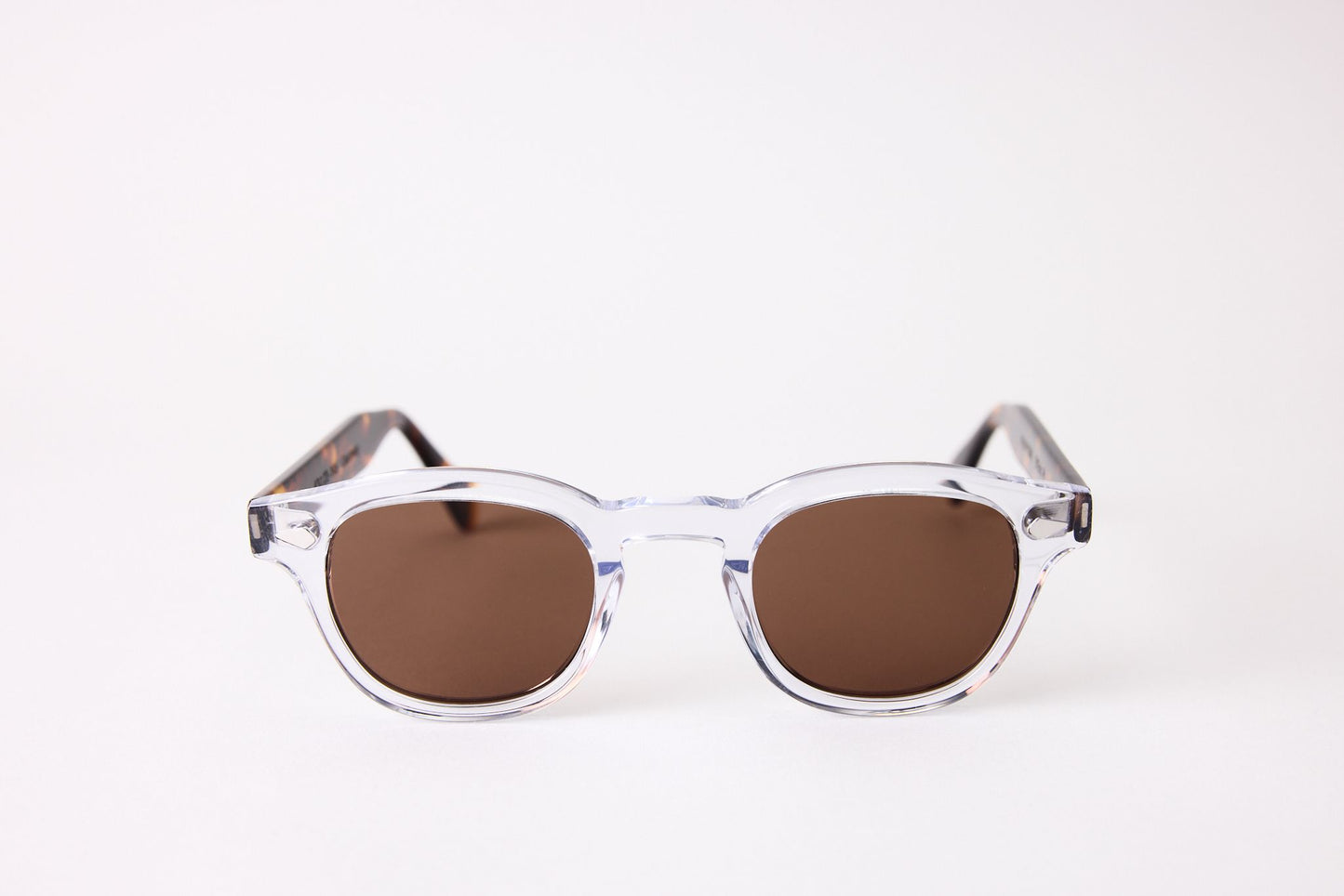 Small - New York Eye_rish, Causeway. Clear Frame with Dark Tortoise Temples with Amber Lenses