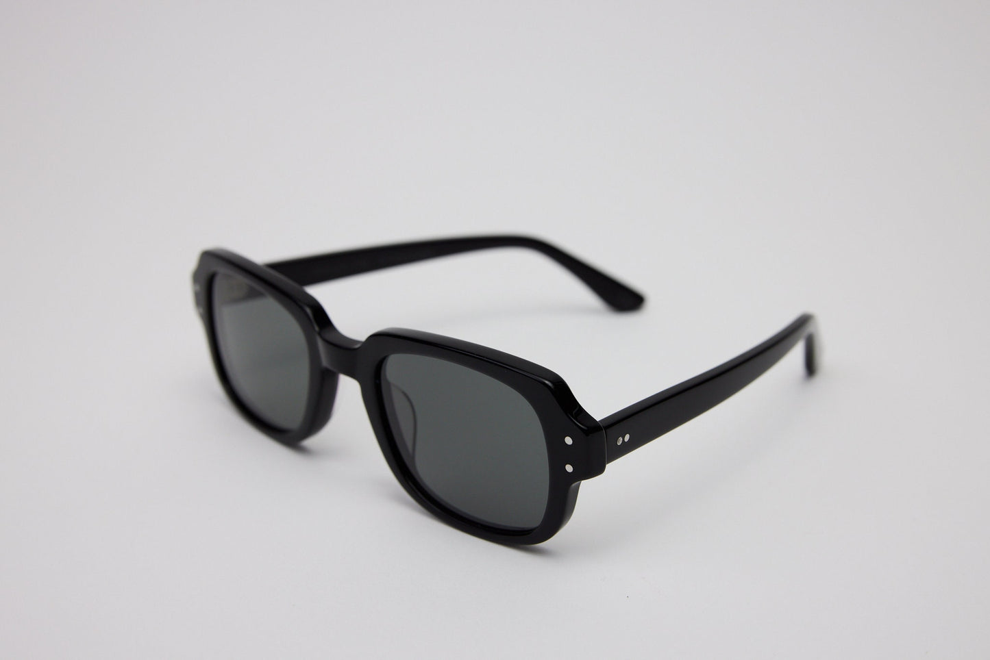 Small - NEW YORK EYERISH, "The Downings." Black Frame with Grey Lenses