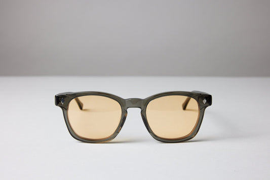NEW YORK EYERISH, Castlerock. Smoky Grey Frame with Gold Lenses