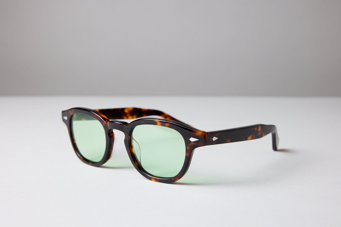 Large - New York Eye_rish, Causeway. Brown Tortoise Shell Frame with Light Green Lenses