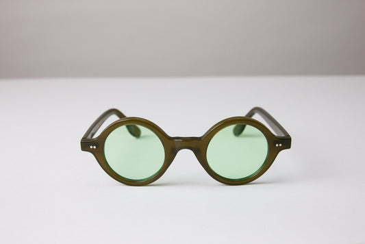 NEW YORK EYERISH, Greystones. Green Frame with Light Green Lenses