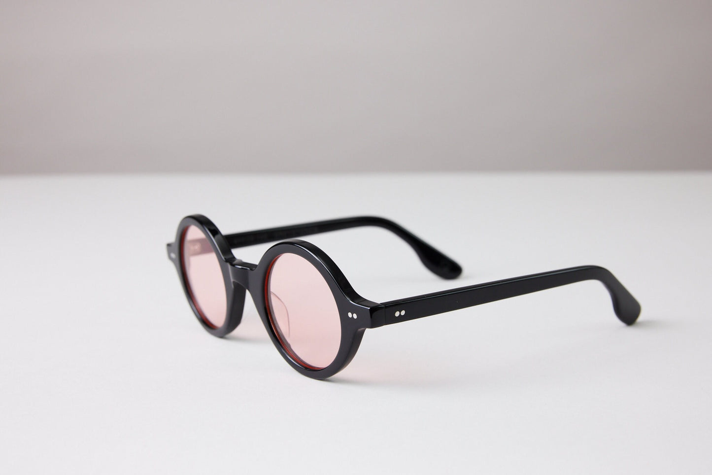 NEW YORK EYERISH, Greystones. Black Frame with Pink Lenses